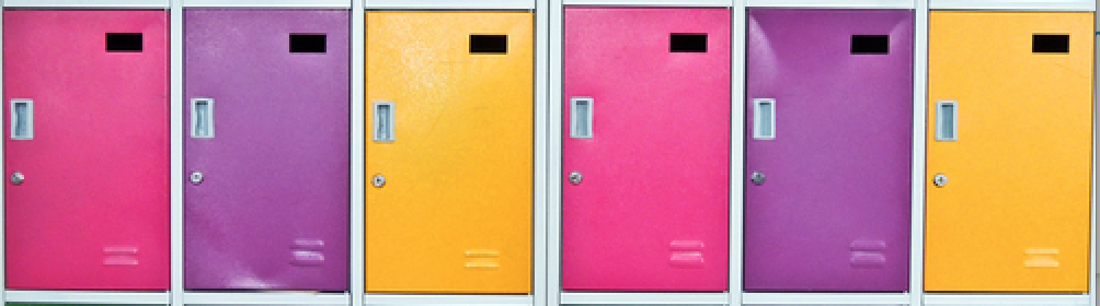 A row of lockers