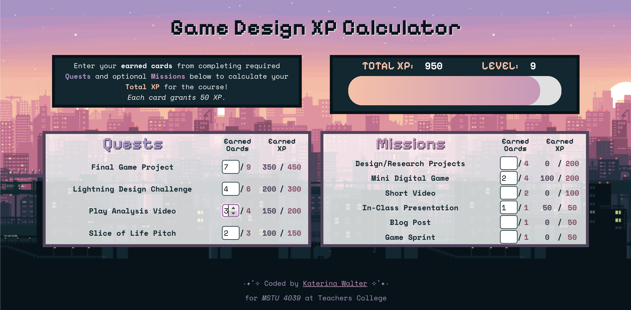 Preview of web app